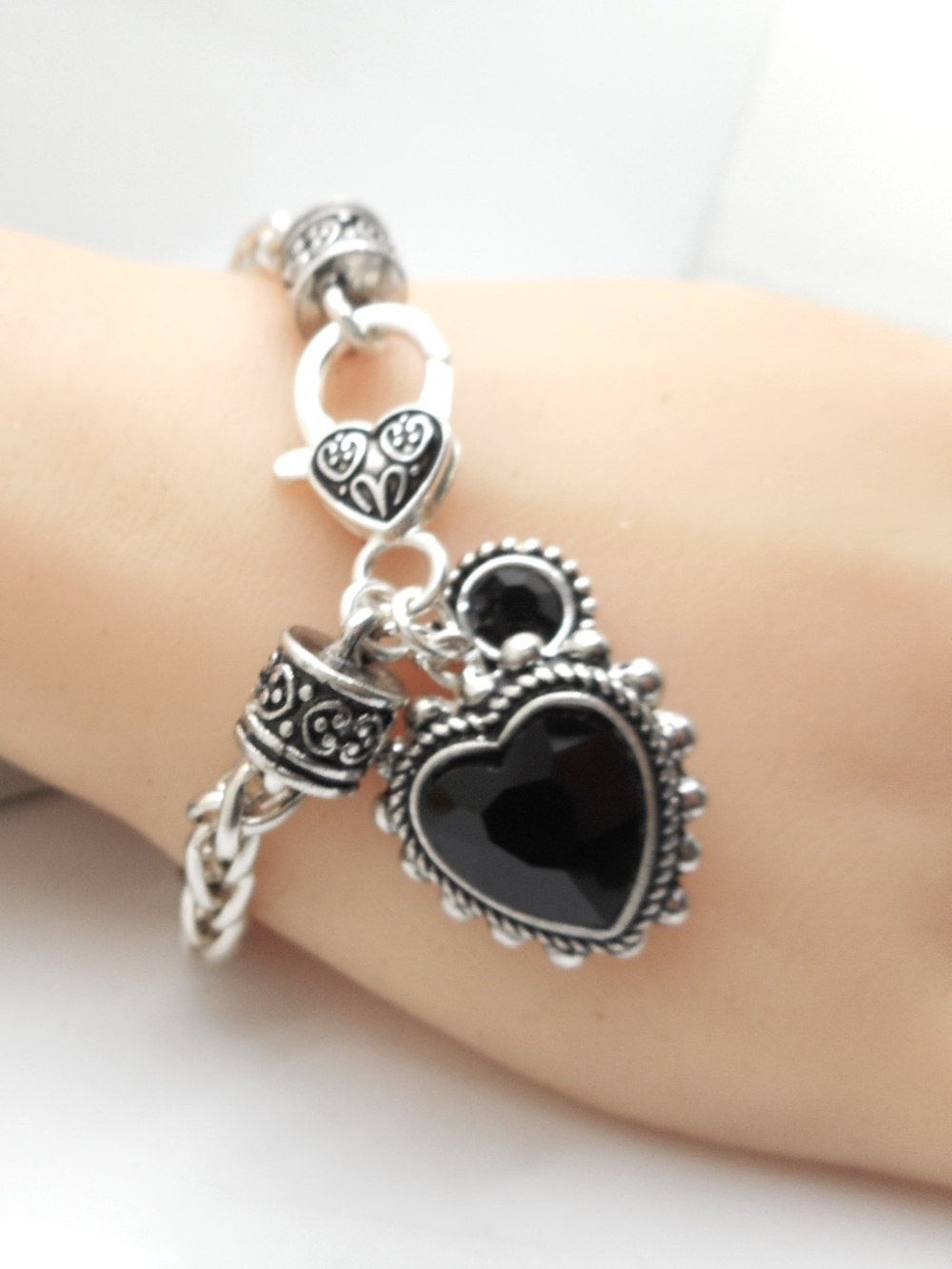 Designer Inspired Heart Bracelet Dangle